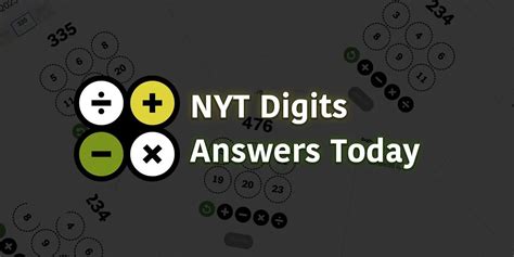 digits nyt answers|NYT Digits May 3, 2023 Answers .